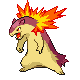 Typhlosion mle shiny dans Diamant et Perle